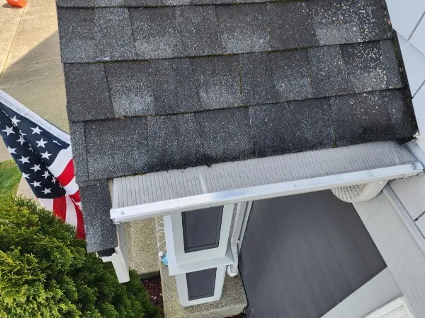 Same gutter with guard screen installed