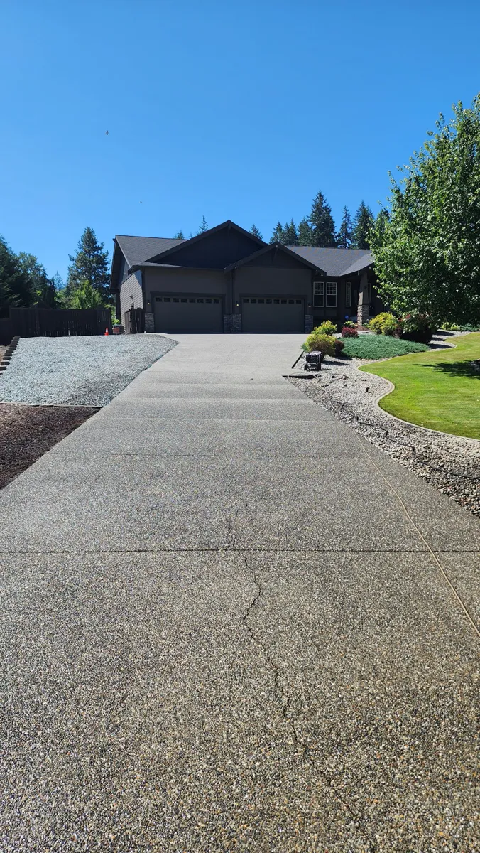 Weathered deck before cleaning